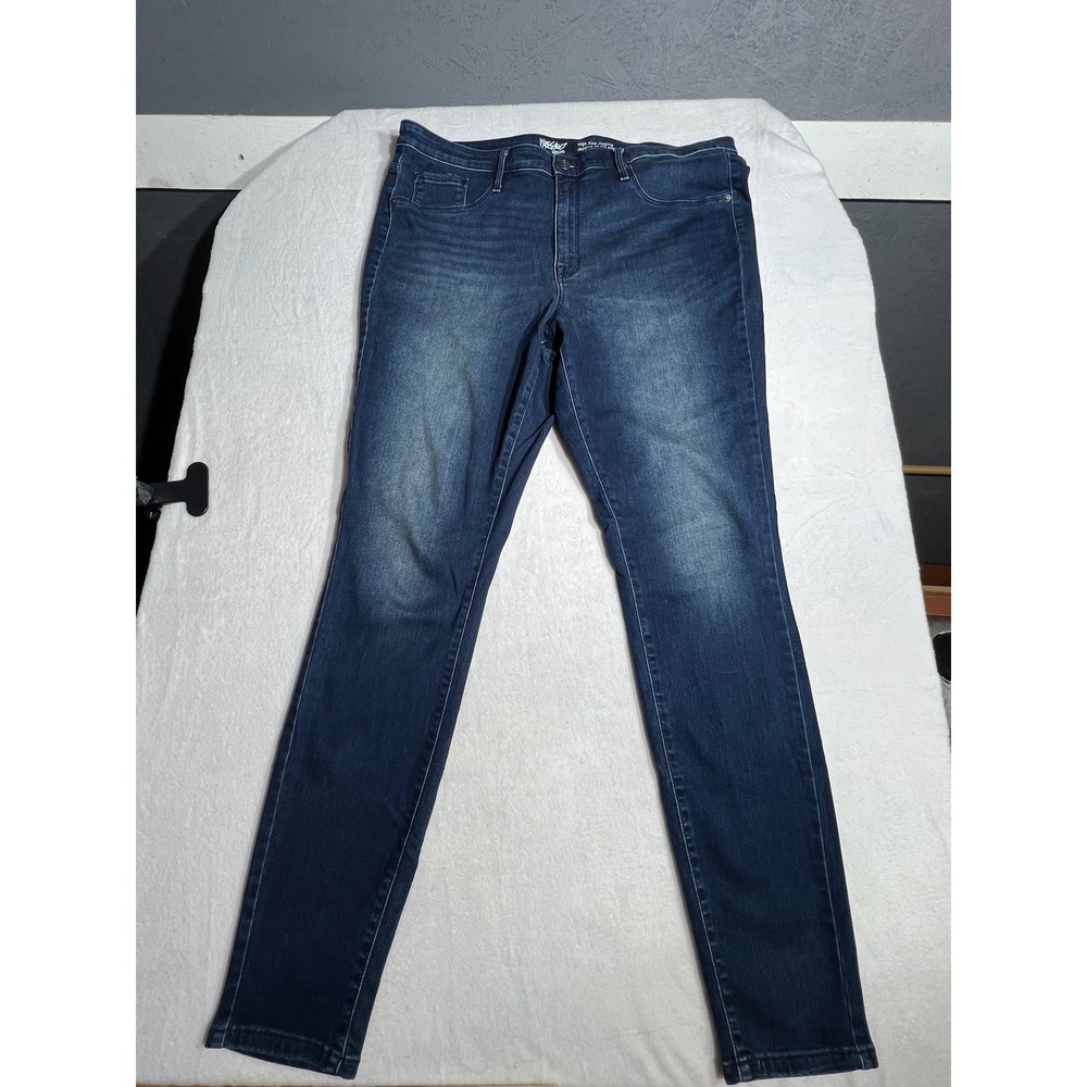 Mossimo Denim High Rise Jegging Power Stretch Dark Wash Blue Jeans 18/34L